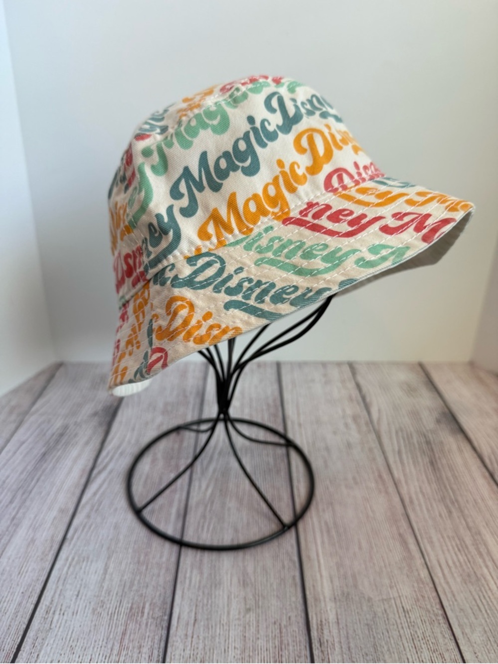 DISNEY Magic Colorful Retro Style Bucket Hat One Size